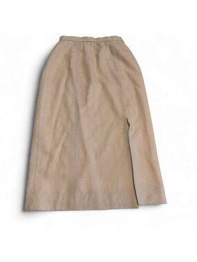Vintage 90's Doncaster 100% Wool Pencil Skirt Women's XS Career Elegant Beige
